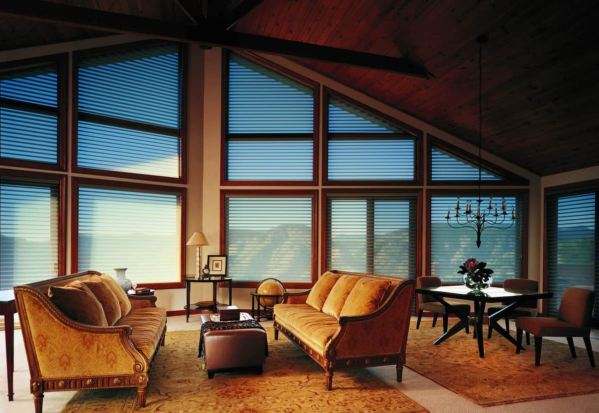 Silhouette® Sheer Shadings near Rochester, New York (NY) benefits of Hunter Douglas sheer window shades.